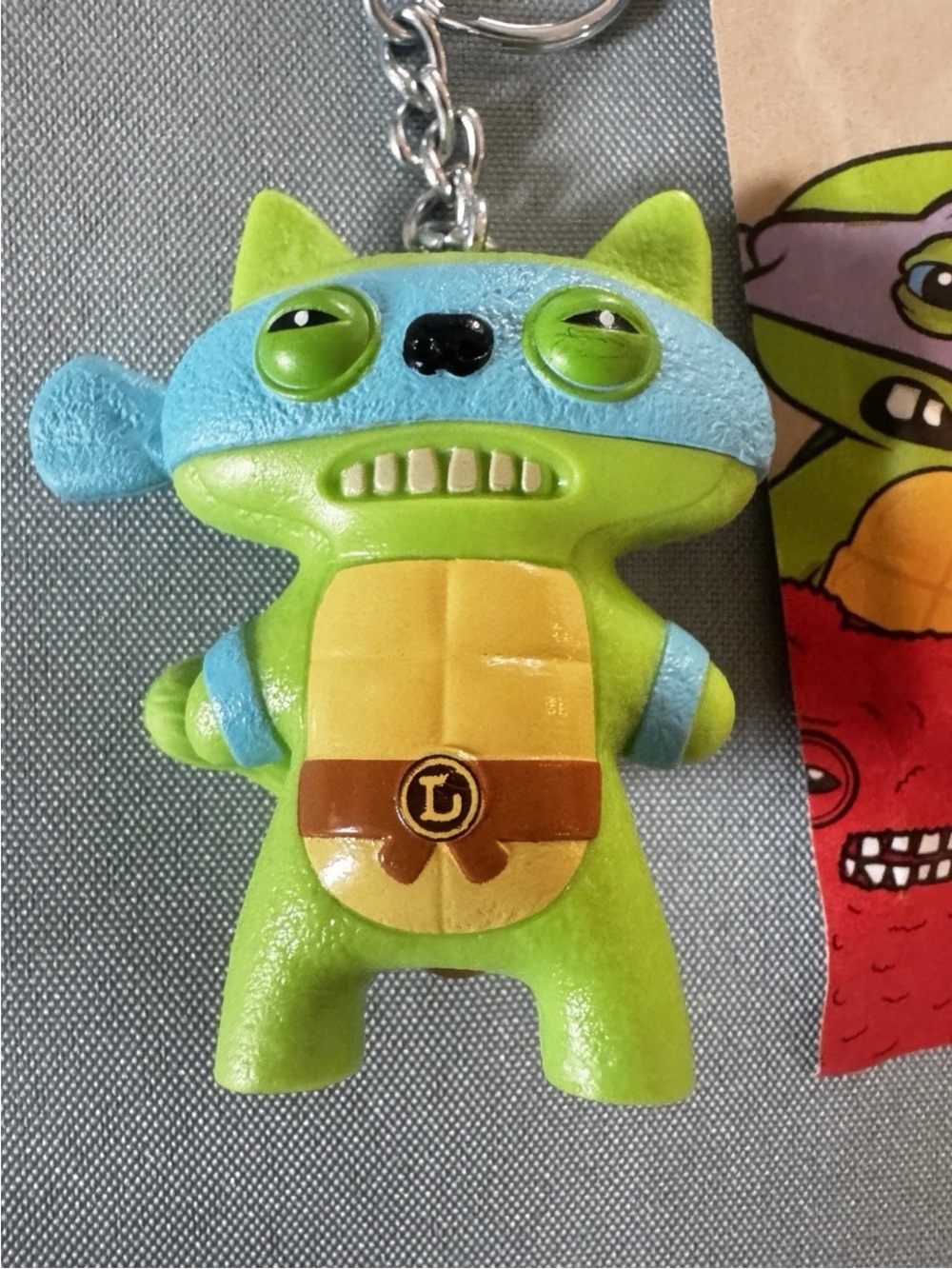 New Fuggler Bag Clip Keychain Series 2 TMNT Leonardo Sketchy Squirrel